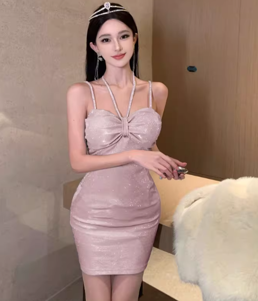 Pink Women's Dress S281