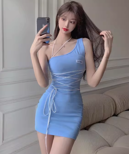 Robe bleue pour femme S101