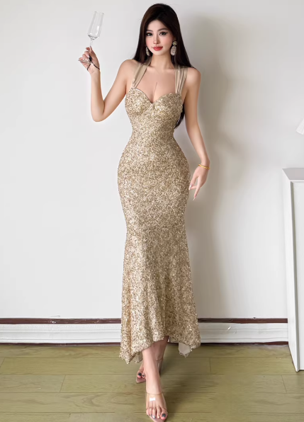 Fashion Gold Women‘s Dress S404