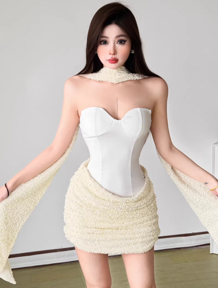 Fashion Yellow Women‘s Dress S369