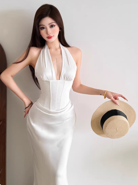 White Women's Dress S533