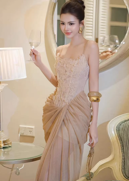 Chic Champagne Dress S499