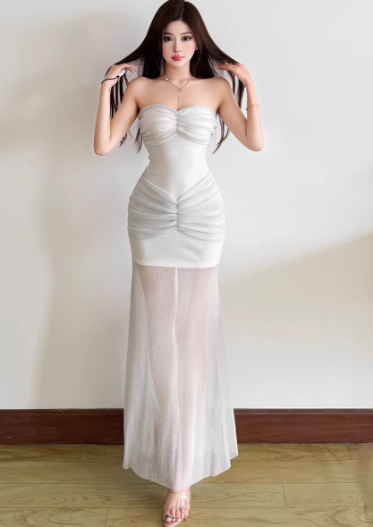 White Women's Dress S540