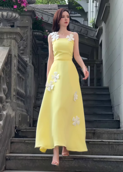 Yellow Women Dress S1001