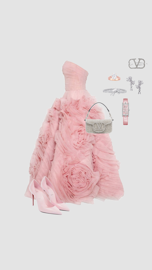 Bescheidenes Ballkleid mit einer Schulter, rosa Tüll, ärmellos, lange Abendkleider, Abendkleid, besondere Abendkleider, Ballkleid DH1351