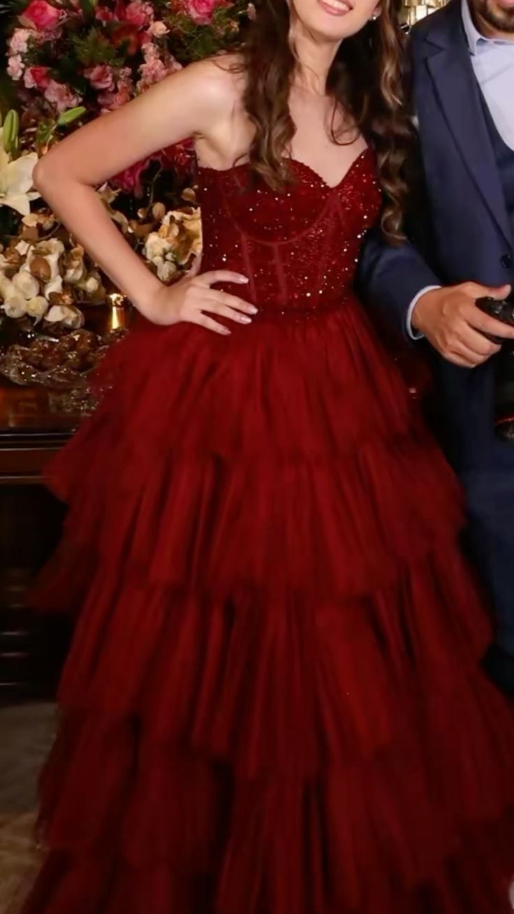 Edles Ballkleid Sweetheart Burgund Langes formelles Ballkleid Sommerkleid für Hochzeitsgäste Kleider für Brautgäste Hochzeits-Outfits für Gäste DH138