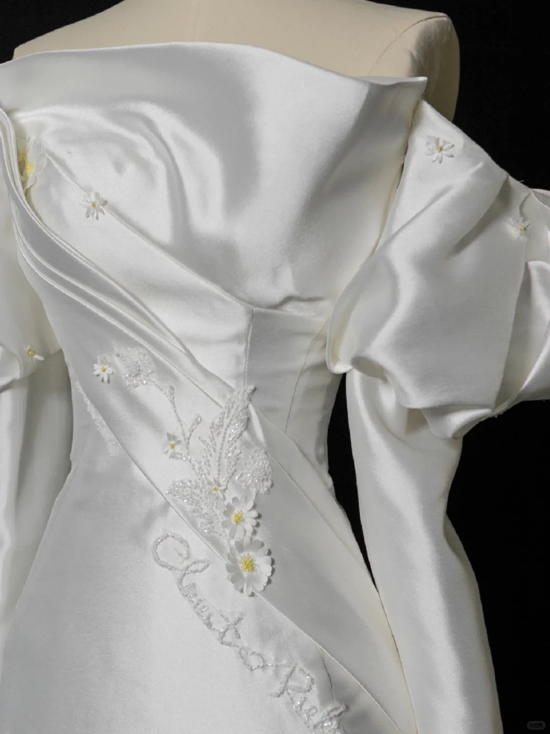 Robe de mariée élégante sirène bustier en satin blanc, manches longues, robe de mariée d'été, DH343