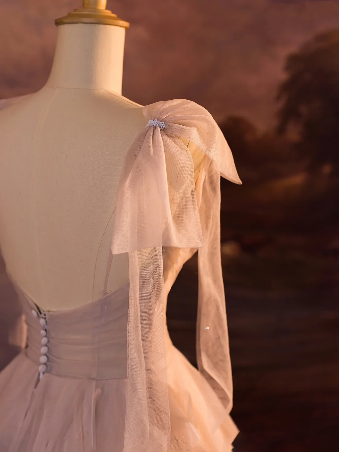 Robe de mariée élégante, robe de bal, bretelles, tulle, longue, robe de mariée, robes de mariée DH405