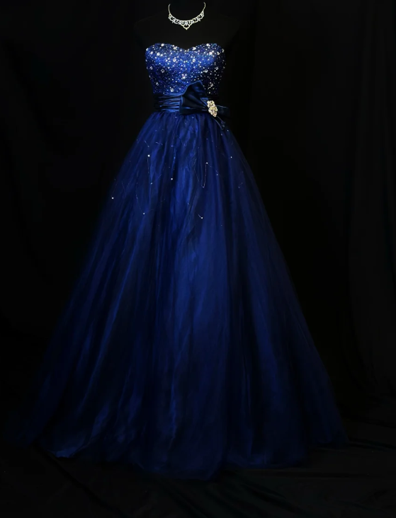 navy blue birthday dress Chic A-Line Long Prom Dresses Sweetheart Dresses Tu – DivineProm Set Include Color:Black/ Purple Girls' Olive Green Heart DITSY CHARM