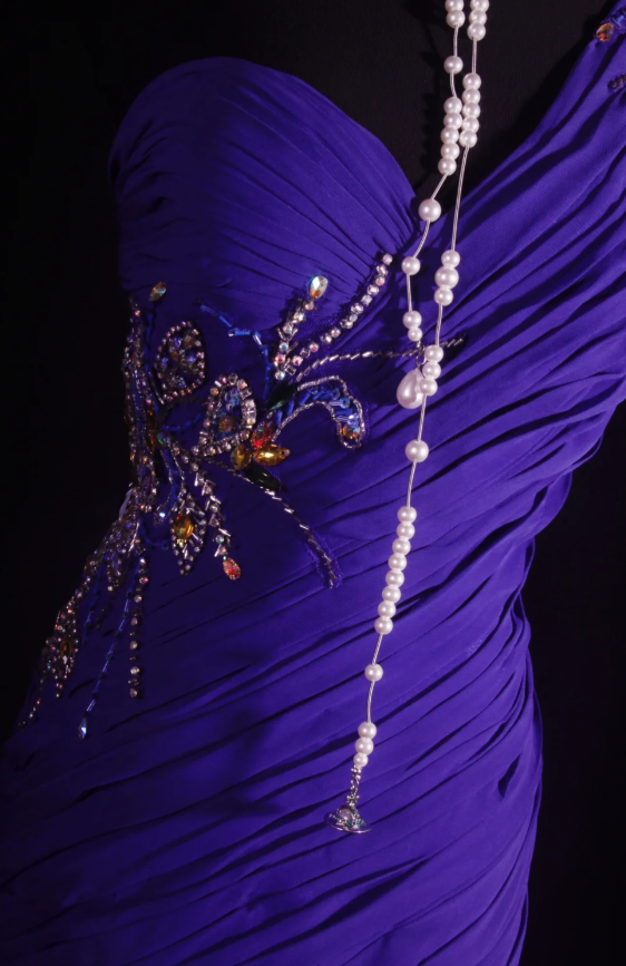 Puprle Sheath Long Prom Dresses Glam Beaded Chiffon Sleeveless Evening Dresses Purple Mother of Bride Dresses DP04332