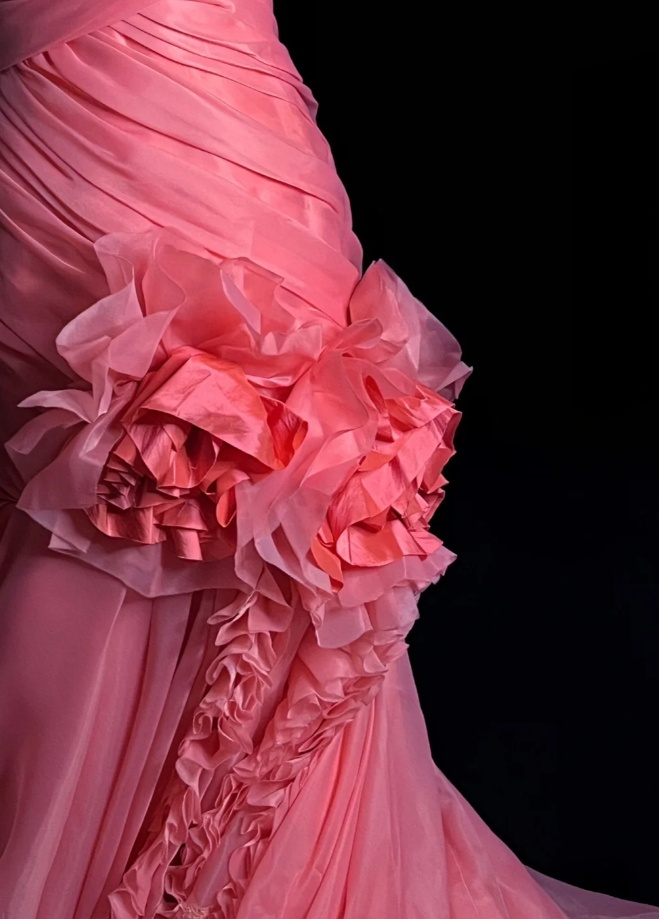 Gorgeous Sheath Long Prom Dresses Tulle Watermelon Quinceanera Dresses Strapless Birthday Dresses DP04672