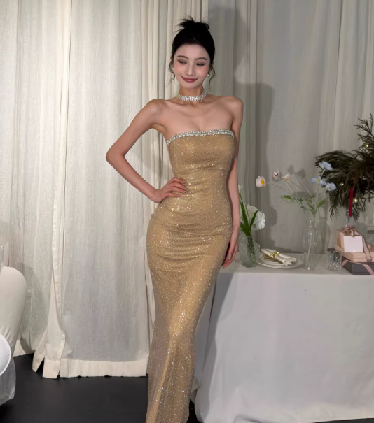 apricot prom dress Berylove Women One Shoulder A Line Prom Dress Apricot Black Polka Dot Bowed Ruched Elegant Maxi Party Dress