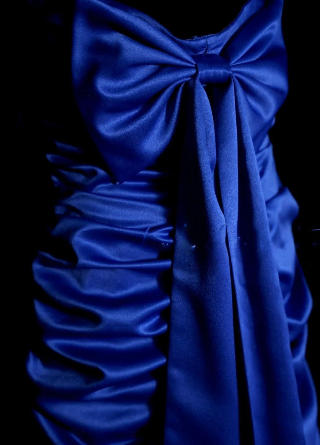 Elegant Royal Blue Long Prom Dresses Satin Beaded Sweetheart A-Line Evening Dress Sleeveless Party Dress DP04921