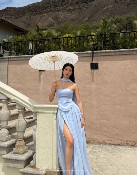 Gorgeous Strapless Sheath Chiffon Long Evening Dress Blue Wedding Guest Dress DP05610