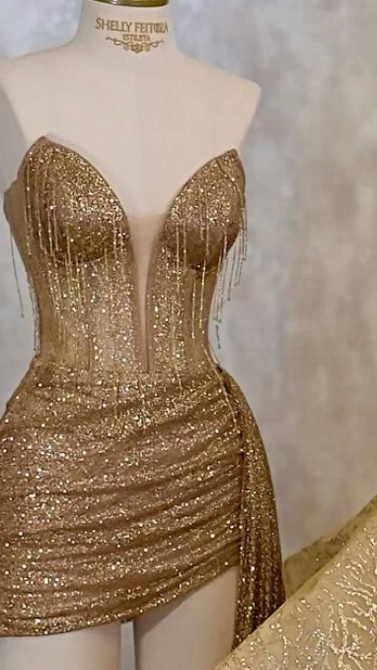 Sexy Sweetheart Party Dress Sheath Sequins Graduation Dress Gold Birthday Dress DP05678