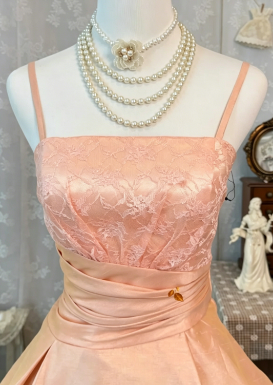 Chic Spaghetti Straps Short Prom Dress A-Line Satin Birthday Dress Blush Pink Graduation Party Dress DP05729