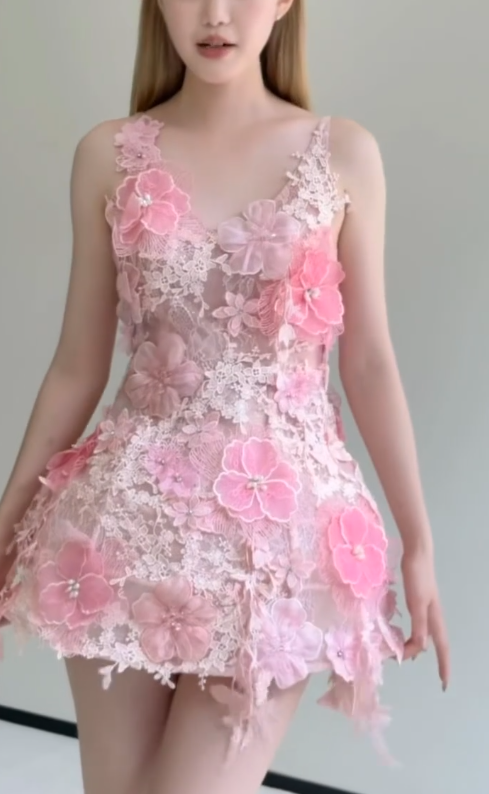 Cute Pink Hoco Dress Lace Sheath Dress for Party Appliques Birthday Dress DP06174