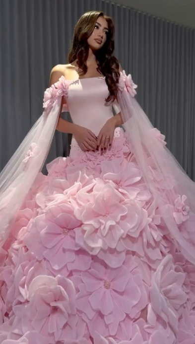 Elegant Pink Prom Dress A-Line Satin Long Evening Dress DP06456