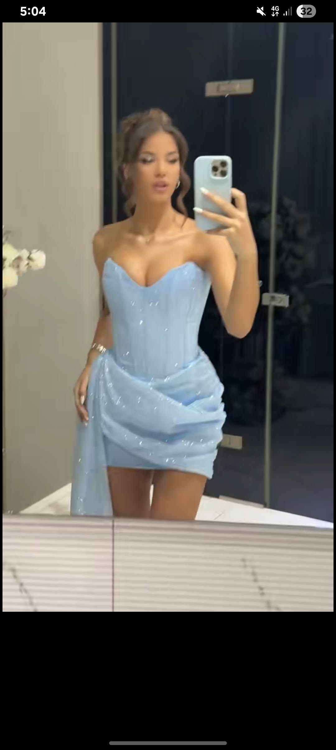 Pretty Blue Short Homecoming Dress Sweetheart Sheath Tulle Birthday Dress DP06566