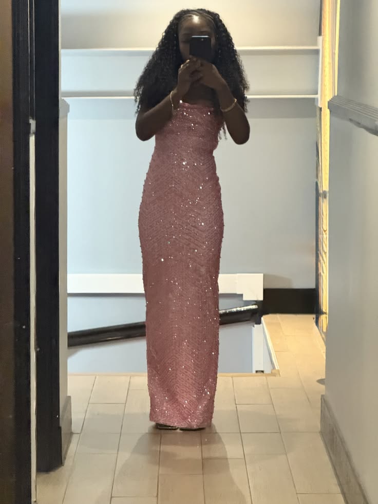 Elegant Pink Prom Dress Sheath Tulle Long Evening Dress DP06832
