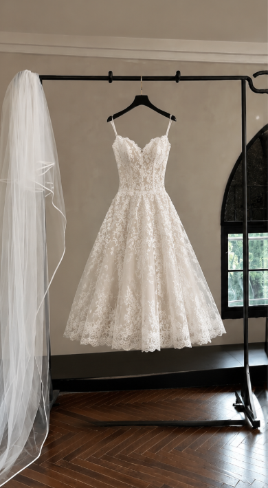 Chic White Bridal Gown A-Line Tulle Wedding Dress DP06845