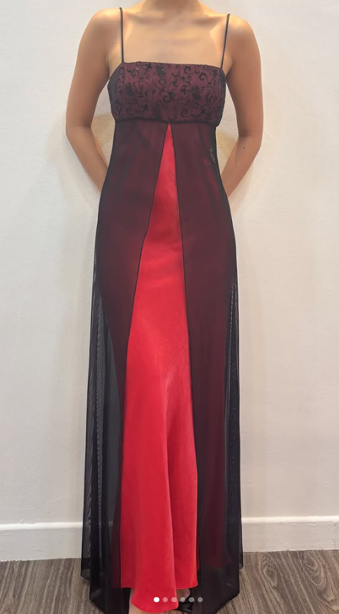 Glamours Red Prom Dress Sheath Satin Long Evening Dress DP07048