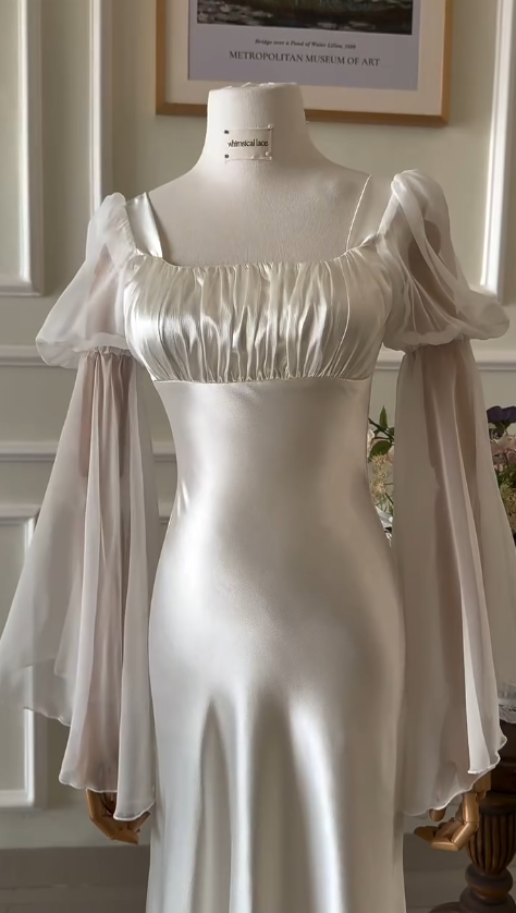 Fashion Sheath Satin Long Evening Dress White Prom Dress DP07380