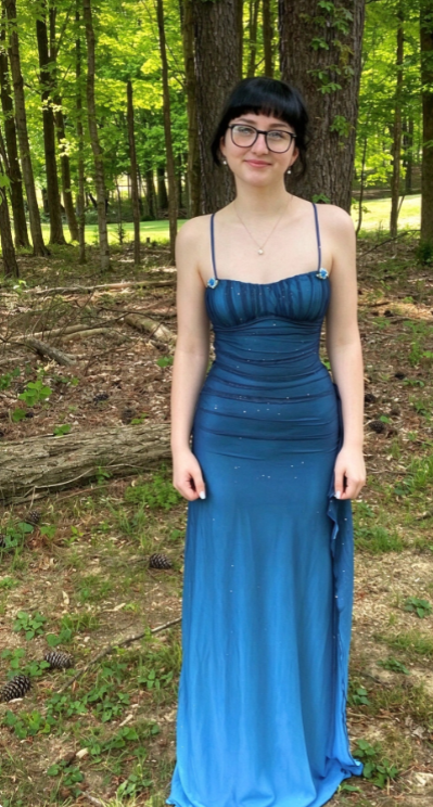 Chic Teal Prom Dress Sheath Chiffon Long Evening Dress DP07643