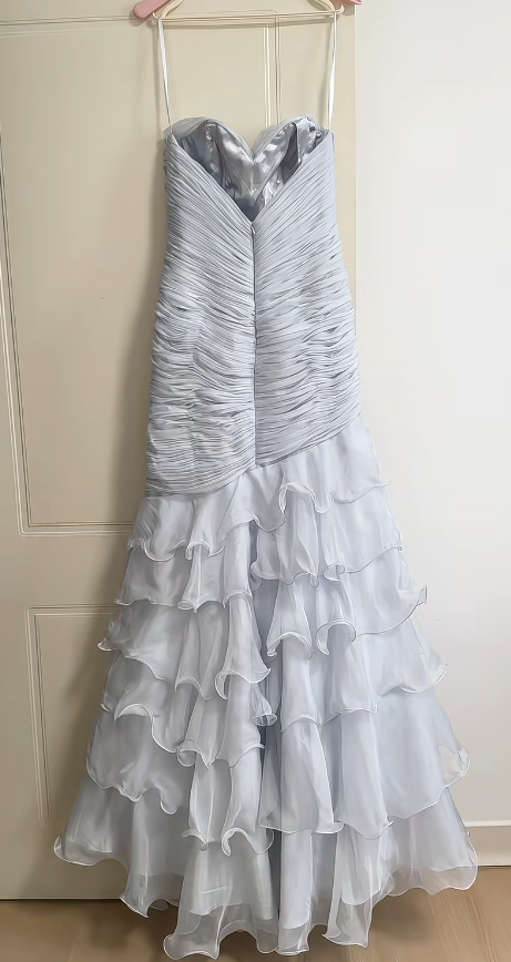 Chic Light Purple Prom Dress Sheath Chiffon Long Evening Dress DP07676