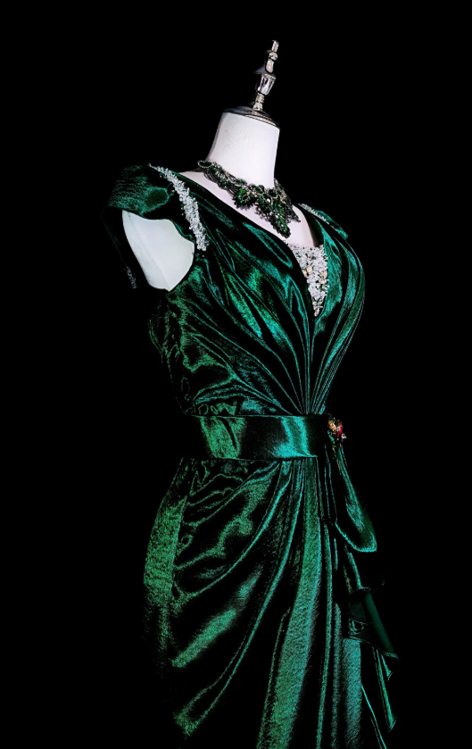 Chic Dark Green Prom Dress Sheath Satin Long Evening Dress DP07686