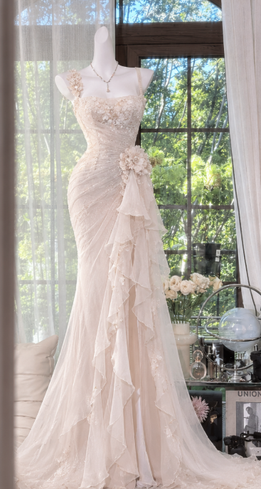 Chic White Prom Dress Sheath Chiffon Long Evening Dress DP07704