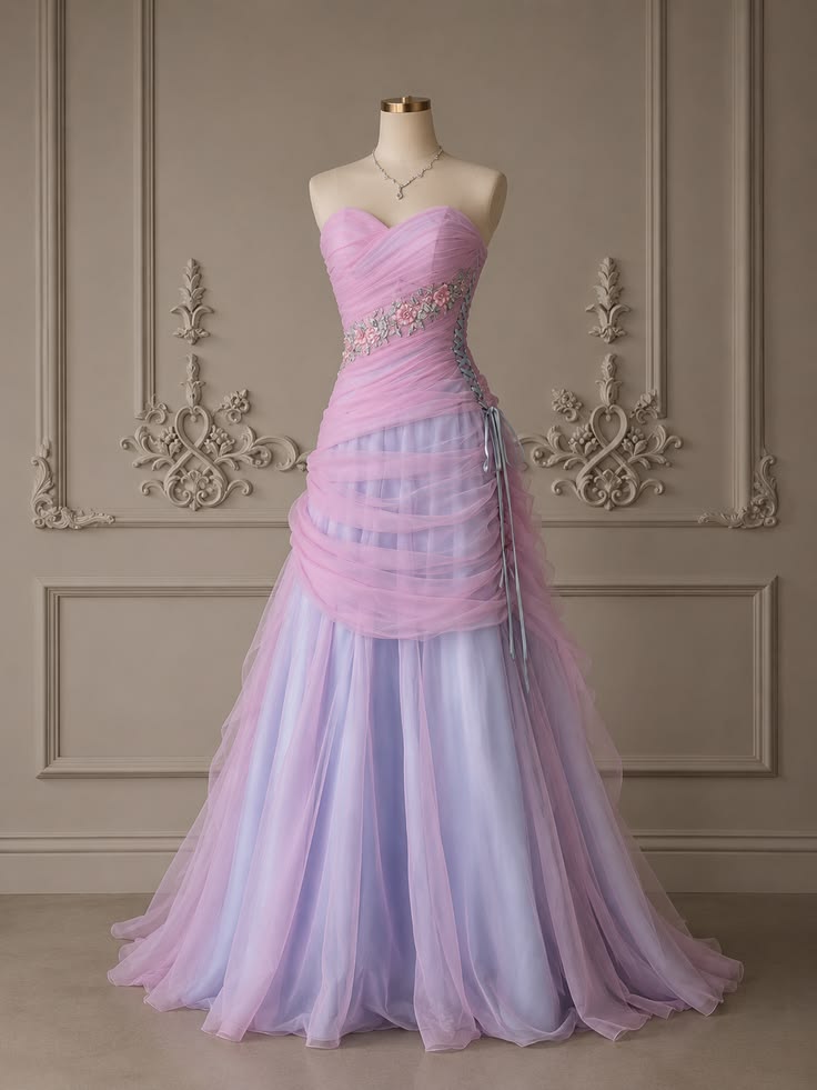 Chic Pink Long Prom Dress Sheath Tulle Evening Dress DP07810