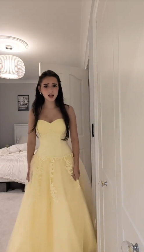 Pretty Yellow Prom Dress A-Line Tulle Long Evening Dress DP07896
