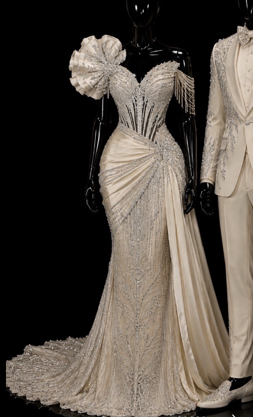Elegant Sheath Beaded Satin Long Evening Dress Pale Yellow Prom Dress DP08002