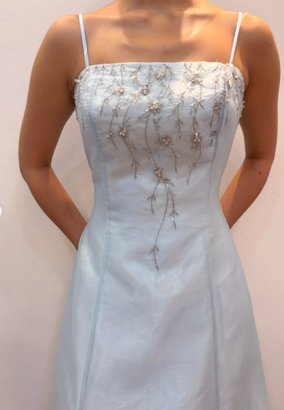 Fairy A-Linien-Tüll-Langes Abendkleid Hellblaues Ballkleid DP08029