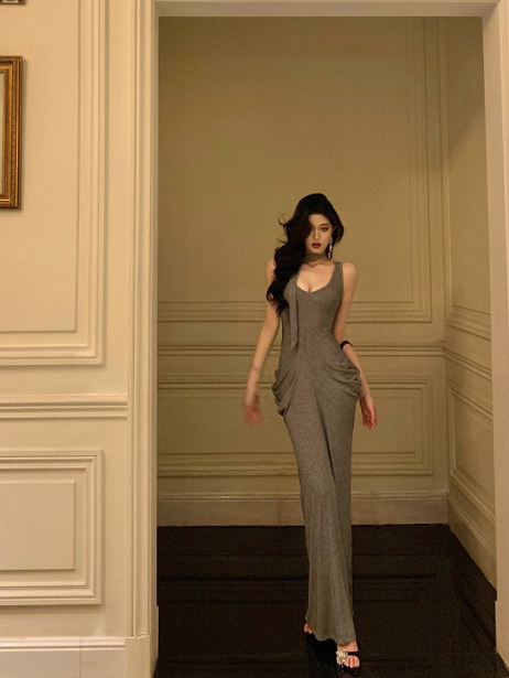 Sexy Mermaid Gray 18th Birthday Dress Party Gown Birthday Outfits Birthday Dress Ideas For Women DP1284