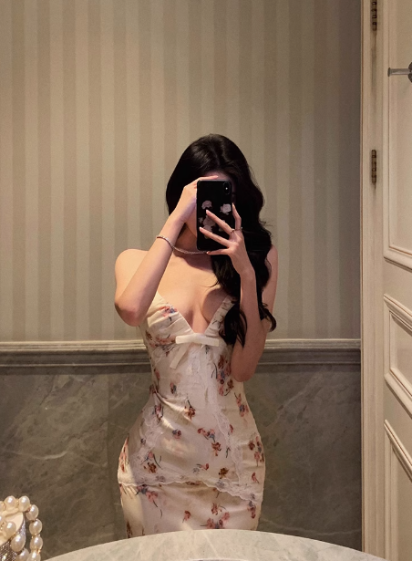 Sexy Meerjungfrau Rosa Blumen Spaghettiträger 18. Geburtstagskleid Partykleid Geburtstagsoutfits Geburtstagskleid Ideen für Frauen DP1300