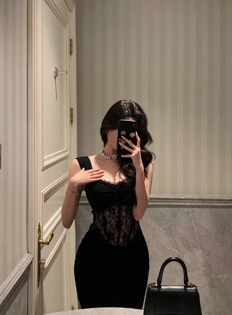 Edle Meerjungfrau-Träger, schwarzes langes Geburtstagskleid zum 18. Geburtstag, Partykleid zum 21. Geburtstag, Geburtstagskleid-Ideen für Frauen, DP1392