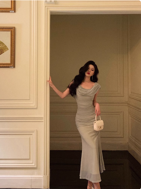 Elegantes Etuikleid aus grünem Tüll, ärmellos, für den 23. Geburtstag, Partykleid, Geburtstags-Outfits, Geburtstagskleid-Ideen für Frauen, DP1417