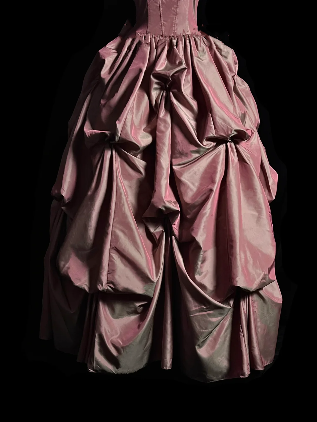 Bescheidenes Ballkleid aus schulterfreiem rosa Taft, langes Ballkleid, Partykleid, Abschlusskleider, Sweet 16-Kleid, DP2041