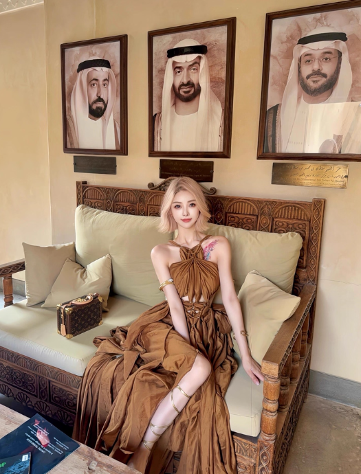 Modest Halter Backless Ball Gown Long Evening Gown Brown Formal Dress DP2804