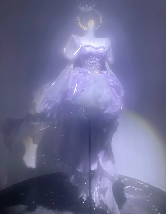 Cute Purple Square Neck Ball Gown Short Birthday Dress Tulle Purple Lolita Dress DP2982