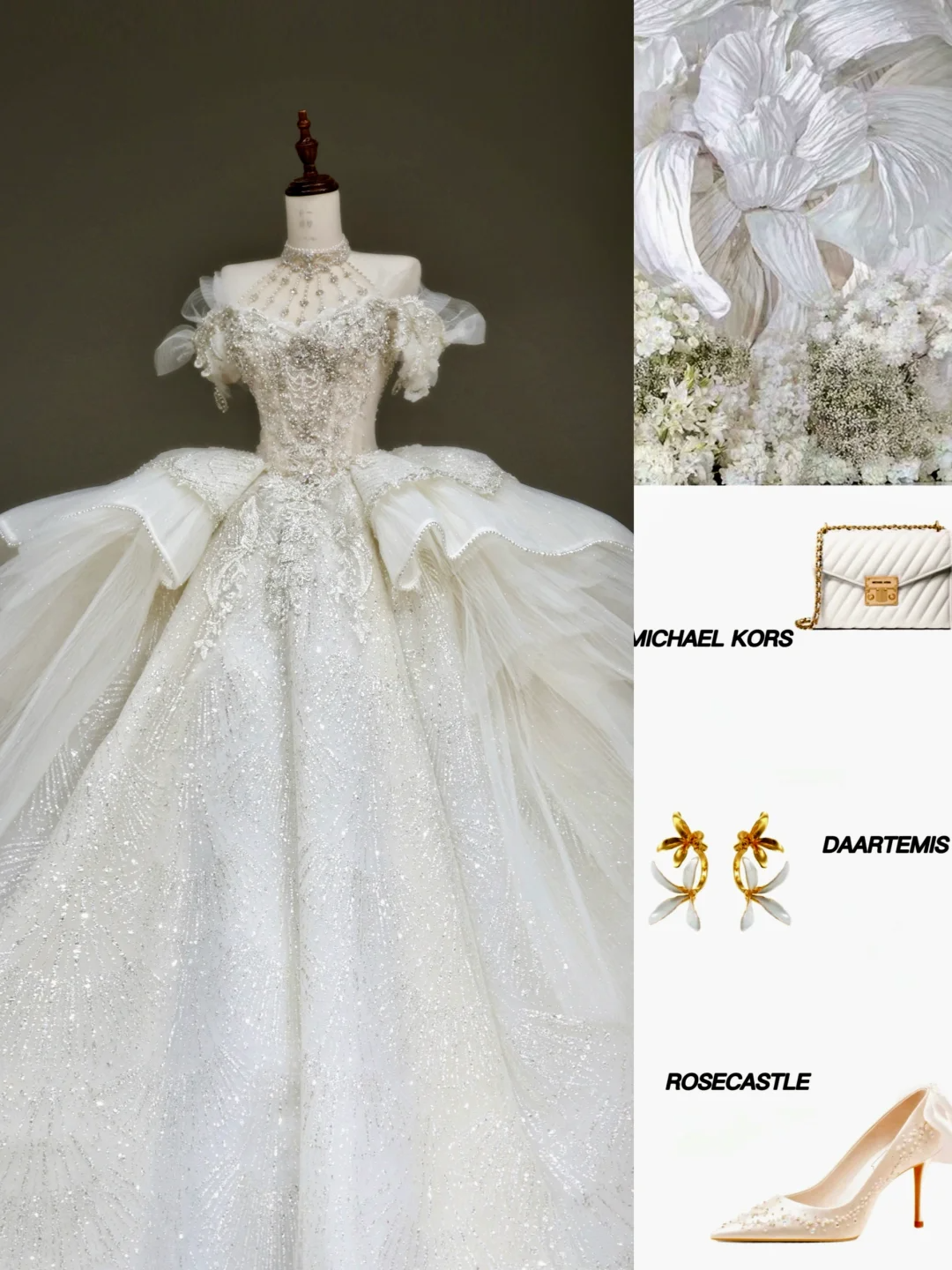 Prinzessin Brautkleid Ballkleid Weg Von Der Schulter Weiß Pailletten Perlen Brautkleider Winter Brautkleider DP886