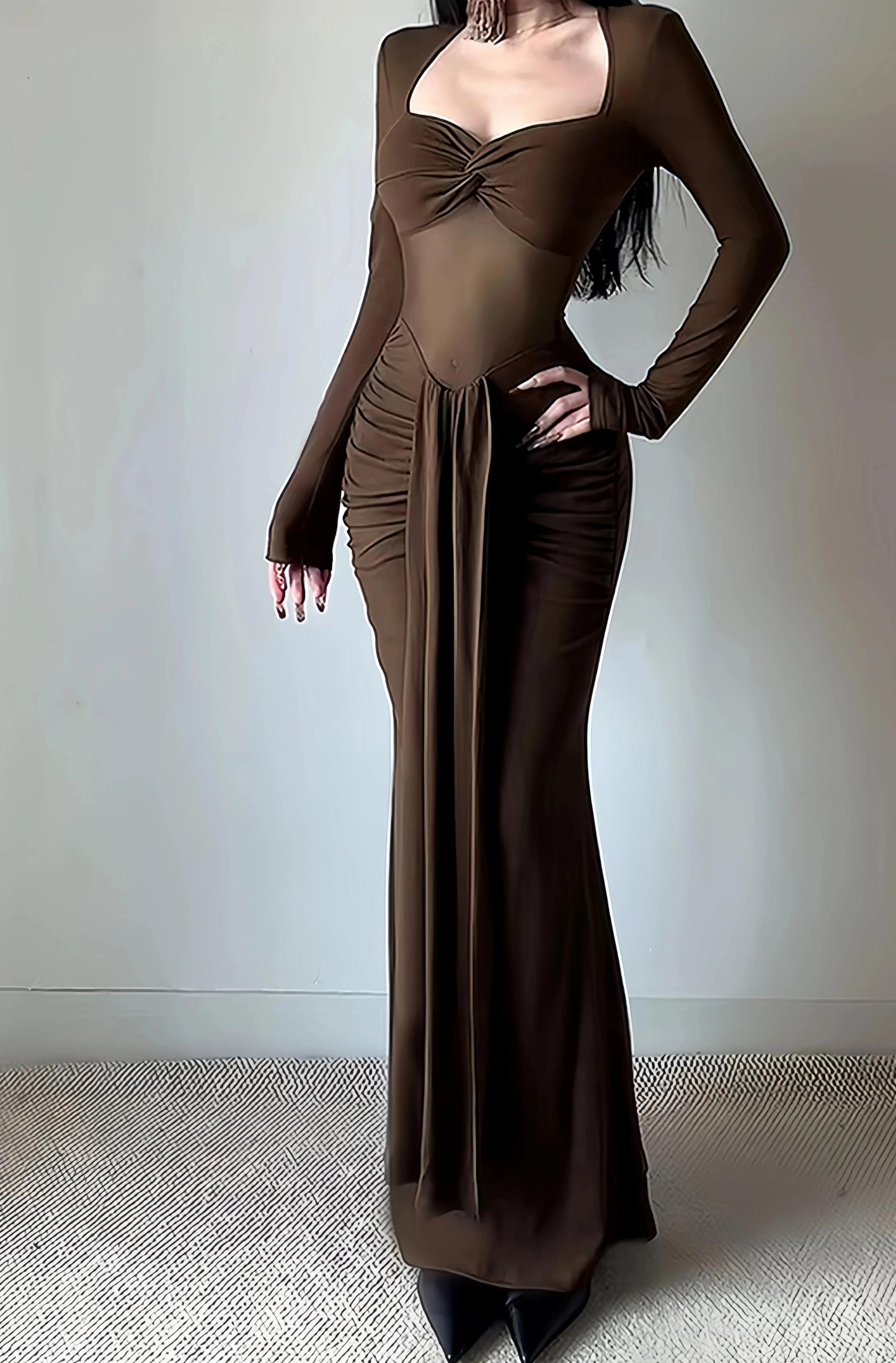 Brown Women's Dress S209
