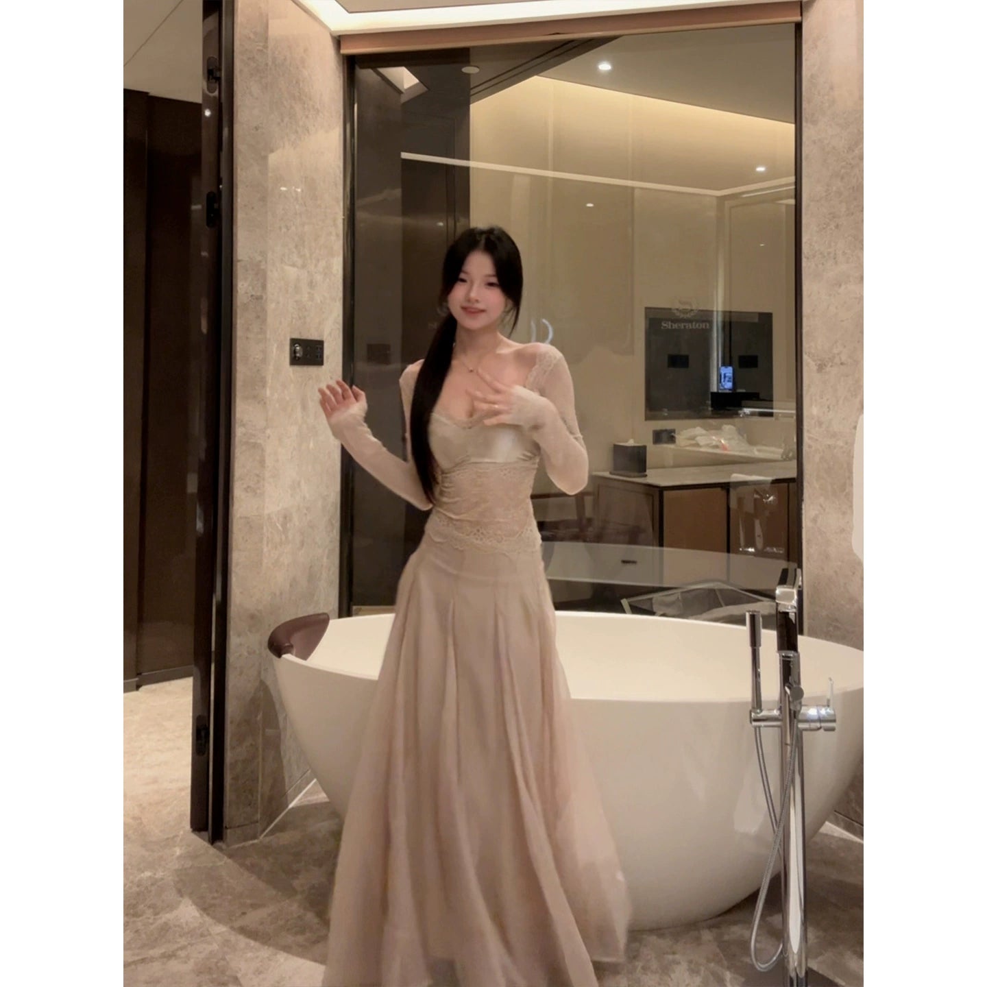 Khaki Women's Dress S760
