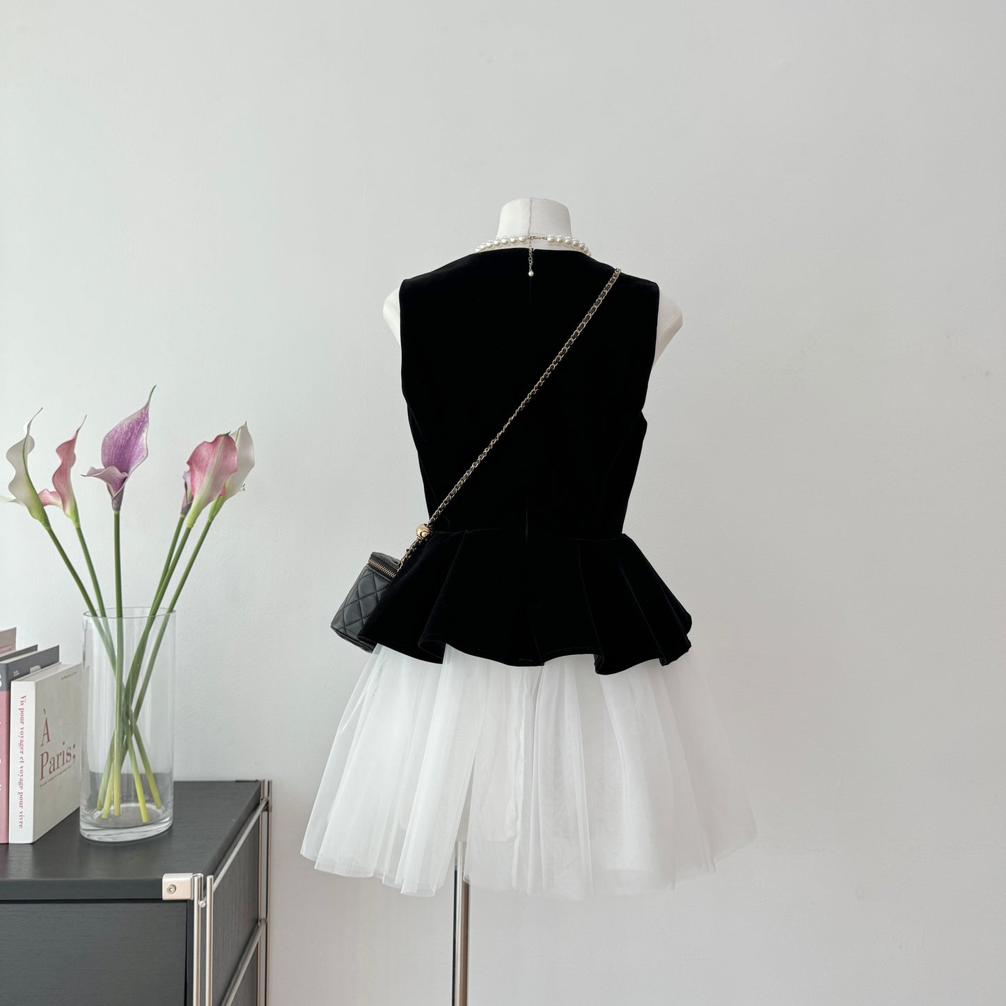 Sexy A line Jewel Neckline Black Short Summer Dress Holiday Party Outfits For Women DP0117