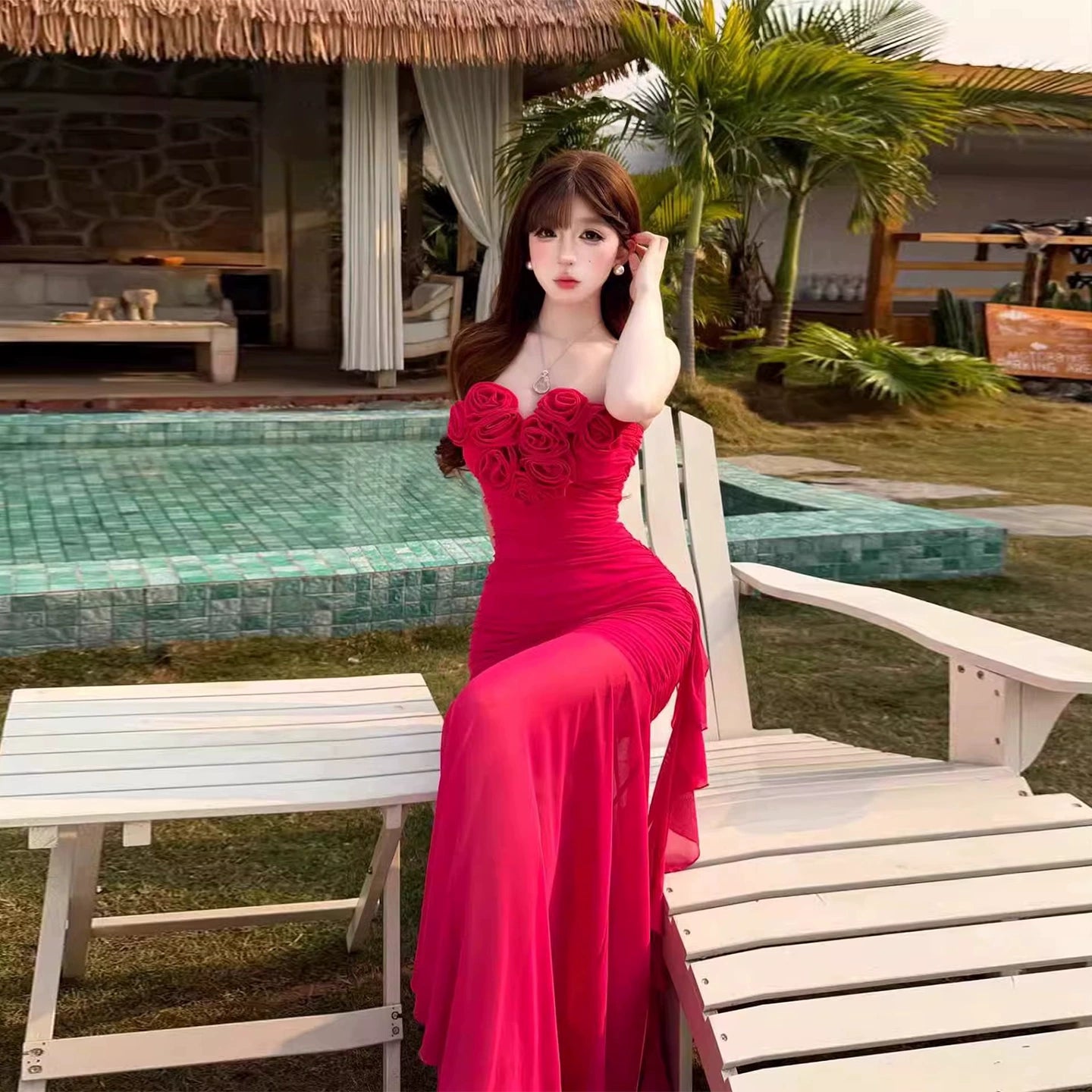 Red Women's Dress S767