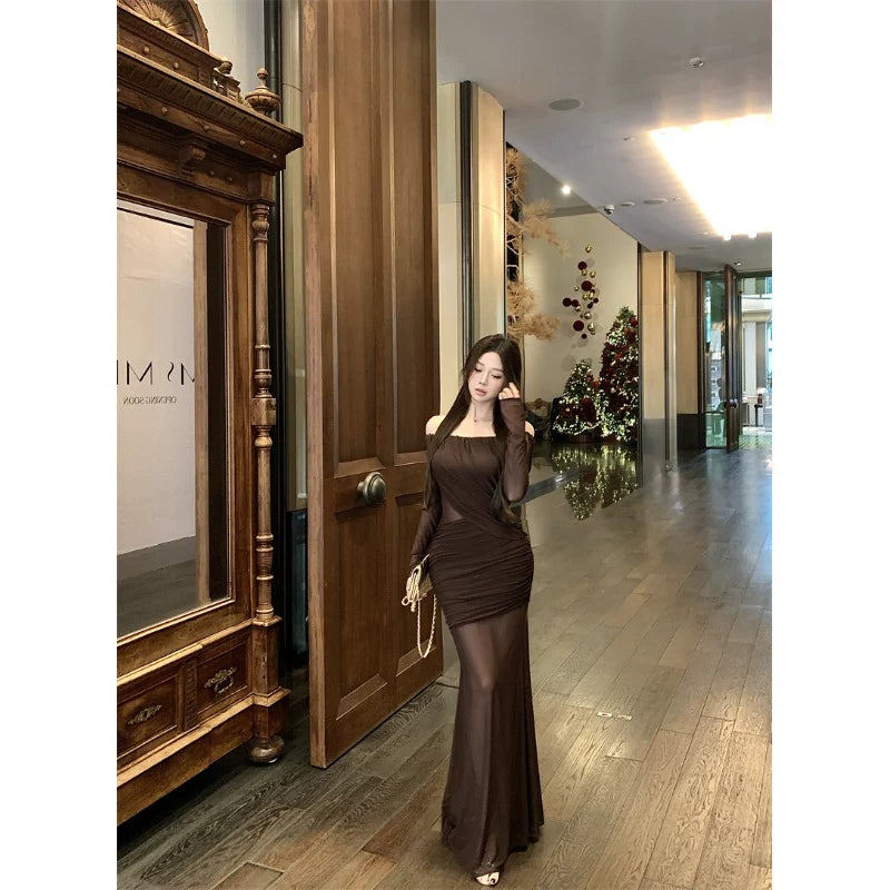 Sexy Brown Dress S675
