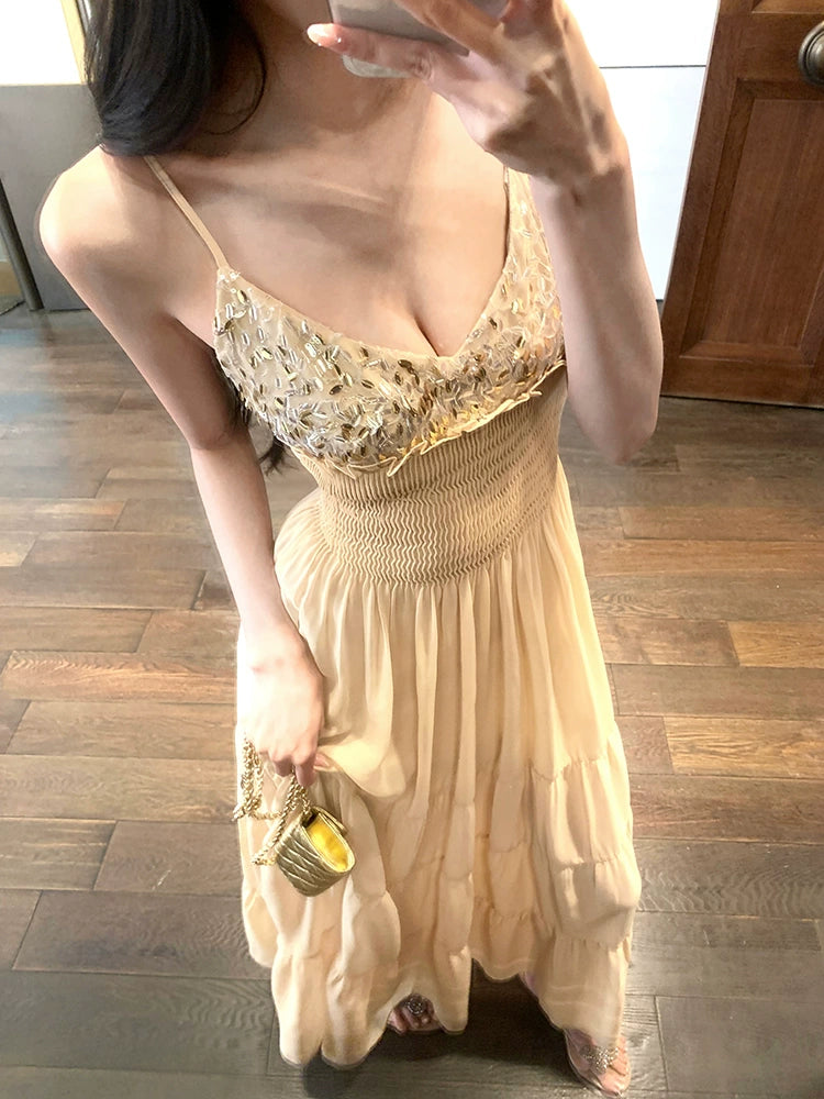 Chic Yellow Dress S488