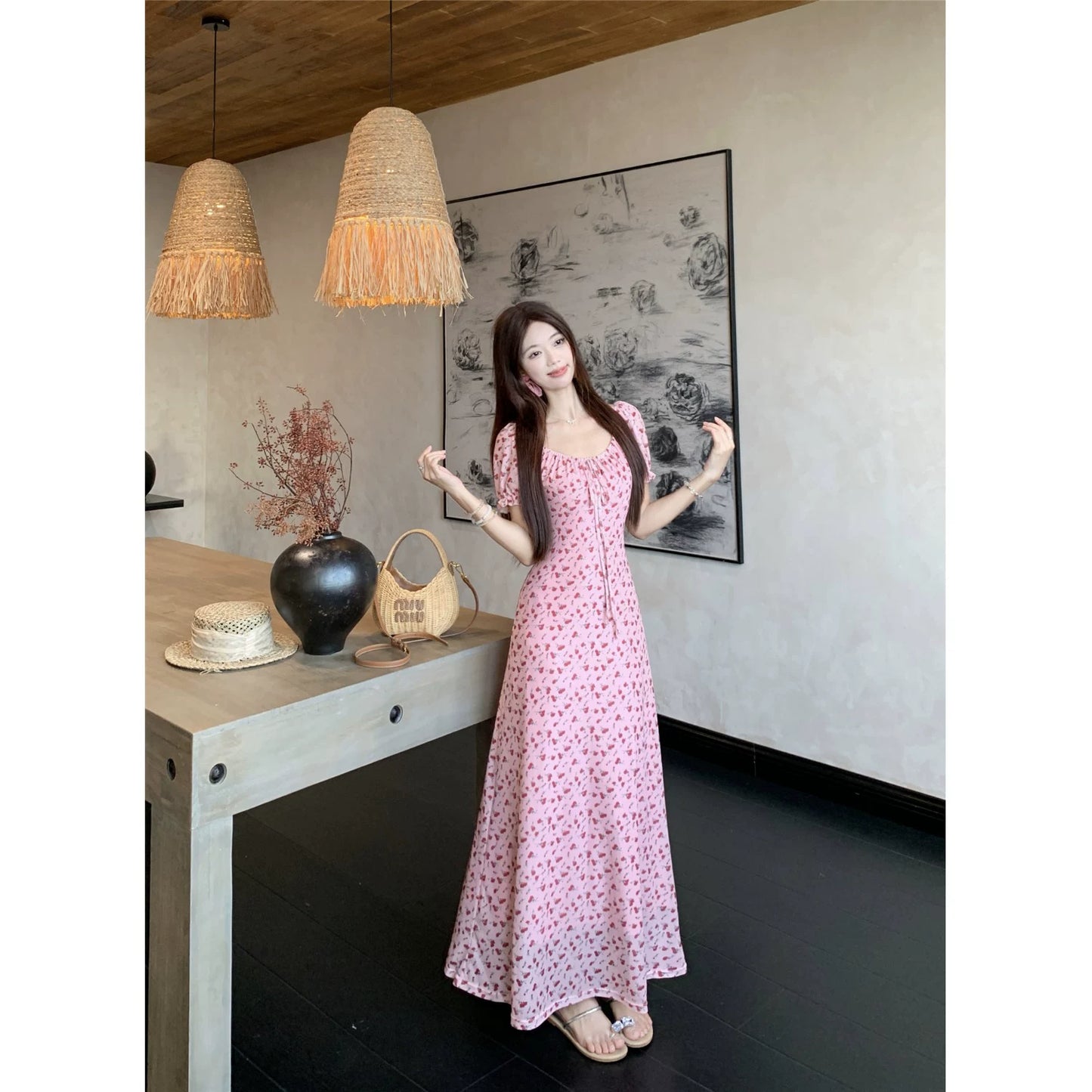 Blaues Damenkleid S101